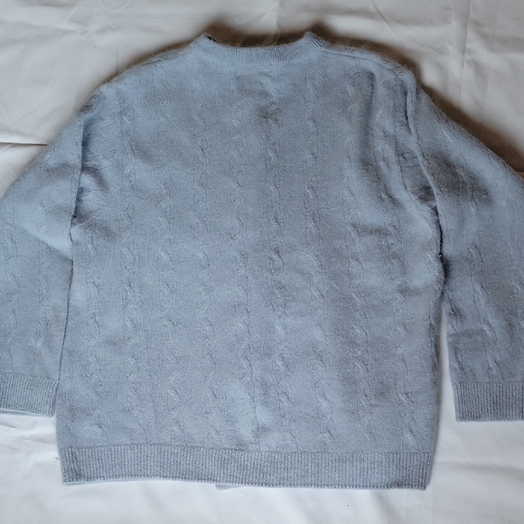 Colonial Consepts New Zeland Wool Angora Women's Light Blue Sweater Size XL - Picture 6 of 8